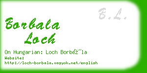 borbala loch business card